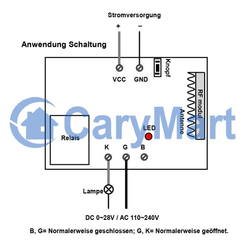 1 Kanal Dc Rf Toggle Momentan Verklinkte Kontrollmodus Funk Empfanger Funkschalter Gleichstrom 12v 24v Fernschalter